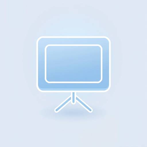 Icoon van een presentatie, symbool voor presentaties